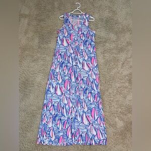 Lilly Pulitzer red right return sailboat maxi nwot medium
